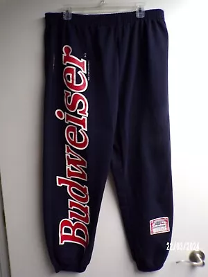 Vintage Champion Budweiser Sweatpants Mens Size XL Black • $49.99