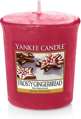 Yankee Candle Frosty Gingerbread Votive Candle Sampler Candle 45g NEW • £4.99