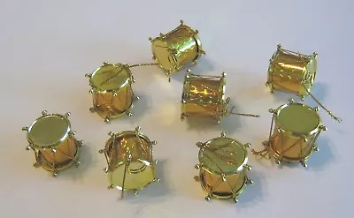 Mini Drum Christmas Ornaments GOLD For Wire Feather Or Miniature Tree  1  • $8.95