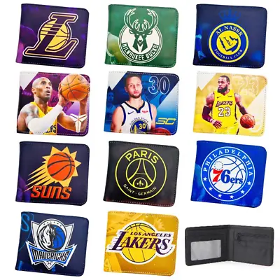 Xnba Basketball Stars Printed PU Wallet Men's Purse Sports Bag Storage Fold Gift • $14.99