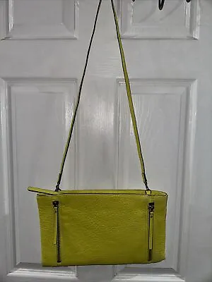 NWT!!!Vince Camuto Bailey Sulphur Spring Yellow Large Clutch Shoulder Bag • $70