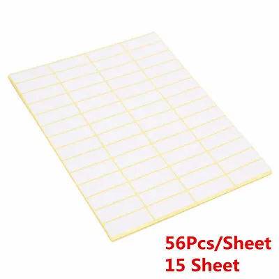 White Paper Labels Permanent Adhesive Stickers Plain Multi Purpose Sticky Labels • $4.02