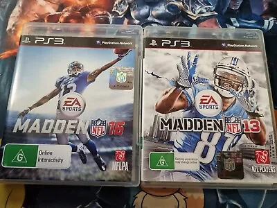 PS3 Madden NFL 13 And NFL 16 PlayStation 3 Bundle • $20