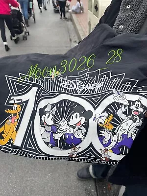 $99 • Buy Disney 100th Anniversary Black Jacket Large Disney100 Mickey Zip Up L Windbomber