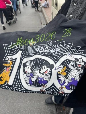 $99 • Buy Disney 100th Anniversary Black Jacket Large Disney100 Mickey Zip Up L Windbomber