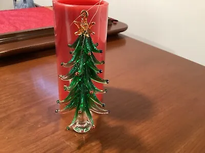 Vtg. Glass Christmas Tree 6  Tall. • $16.50