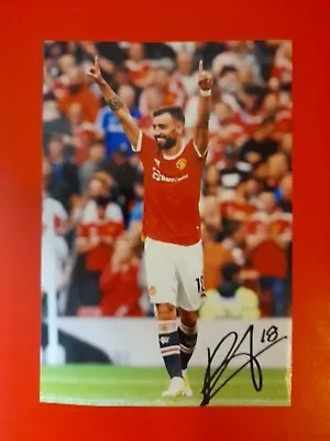 Bruno Fernandes  Manchester United Signed Autographed Photo  • £3.30