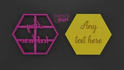 £4 • Buy Personalized Hexagon Cutter | Cookie | Fondant | Icing | Gumpaste | Polymer UK