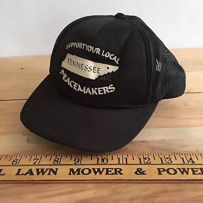 Vintage Motorcycle Club Trucker Hat -  Support Your Local Peacemakers Tennessee  • $85.57