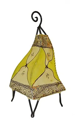  Moroccan Floor Lamp Henna Goat Skin Handmade Decorative Decor SM Beige Yellow • $44.99