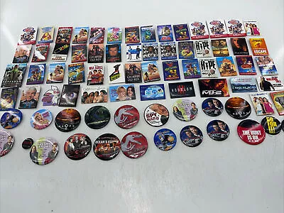 Huge Lot VINTAGE MOVIE PROMO BUTTON PIN Disney And More 90’s • $48.60
