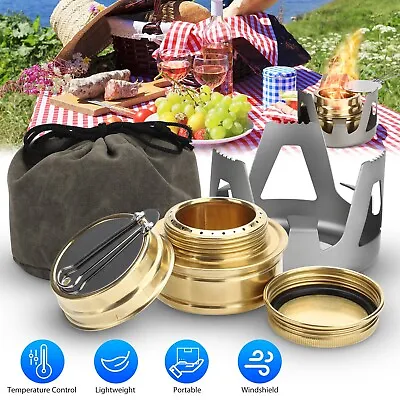 Camping Alcohol Stove Portable Mini Outdoor Burner For Hiking Backpacking Picnic • $14.99
