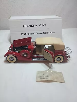 1/24 Diecast Franklin Mint 1934 Packard Convertible Sedan Red  • $36