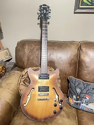 Ibanez Artcore AM73B Hollow Body Electric GuitarRosewood FretboardTobacco Flat • $400