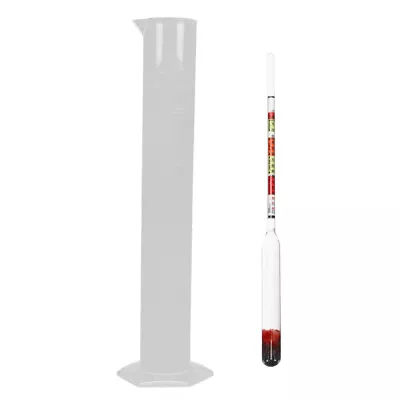 Ethanol Hydrometer Wine Meter And Plastic Cylinder Kit Wine Making Supplies • $11.75