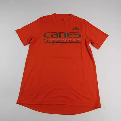 Miami Hurricanes Adidas Aeroready Short Sleeve Shirt Men's Orange New • $15.92