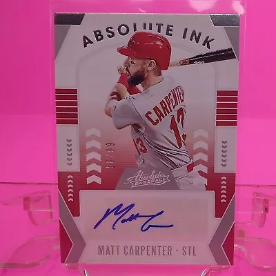 2020 Absolute Absolute Ink Matt Carpenter #58/99 Auto St. Louis Cardinals (c598) • $19.99