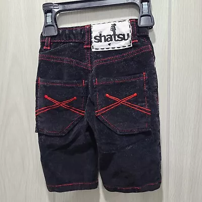 Mini Shatsu Boys Pants Size 6m Adjustable Waist Black  • $5.98