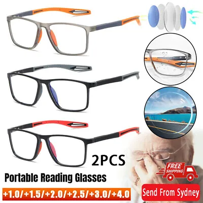 2PCS Non Slip Readers Blue Light Blocking Portable Reading Glasses For Women Men • $9.59