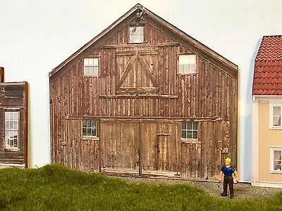 *O Scale Scratch Built  Brown Barn  Farm Country Building Front/Flat MTH Lionel • $20.99