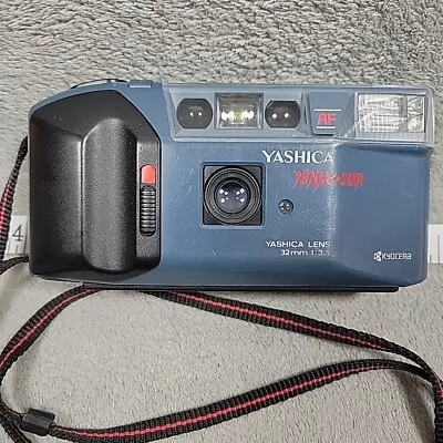 Rare Vintage Yashica Kyocera Ninja Star 35mm Film Camera WORKS But NOT Flash • $29.17