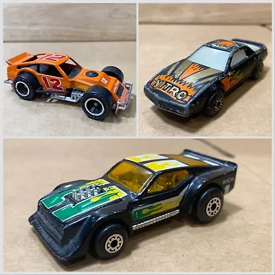 Vintage Matchbox Diecast Toy Car Lot Of 3 Mach 1 Cap Cars And Modified Racer • $8