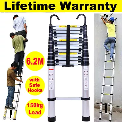 20.3FT Portable Heavy Duty Multi-Purpose Aluminium Telescopic Ladder Extendable • $125.60