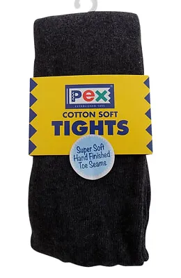 £6.99 • Buy Pex Cotton Soft Sunset One Pair Girl's Tights Colour Charcoal Grey