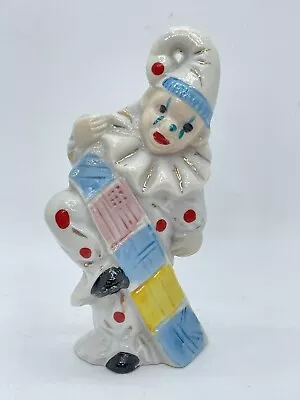 Vintage Porcelain Clown Figurine - Japan - 4.25” Tall • $12