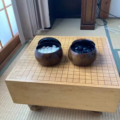 Japanese Go-Board Goban IGO Game W/ Legs Old 42x45x25 • $190