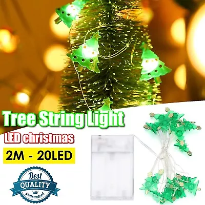 2M Christmas Xmas  Warm LED Tree Shape String Warm White Lights Party Decoration • $13.49