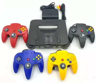 N64 Nintendo 64 Console  Region Free  N64 Console+UP TO 4 NEW CONTROLLERS +Cords • $141.99