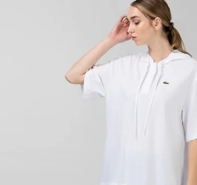 £39.99 • Buy Lacoste Womens Oversize Cotton Pique Hooded Polo Shirt Size Xs/s Rrp-£90