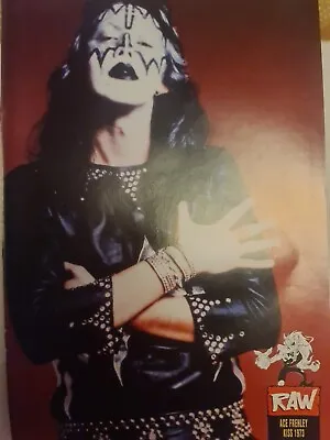 Ace Frehley Kiss 1973 / Gene Simmons Paul Stanley Eric Singer A4 Poster Raw Mag • £11.49