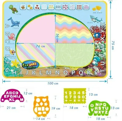  Toyerbee Doodle Mat Water Drawing Mat (40x30 Inches) Mess Free Magic Mat  • $12.59