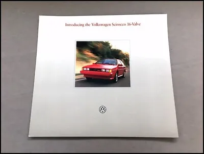 1986 VW Volkswagen Scirocco 16-valve 16V Original Car Sales Brochure Folder • $14.36