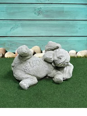 🇬🇧Concrete Stone Garden Ornament Charming Welcome Elephant  Cute Gift🇬🇧 • £13.95