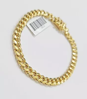 14k Gold Bracelet 6mm 7.5  Inch Real 14kt Yellow Gold Men Women Box Clasp REAL • $599.75