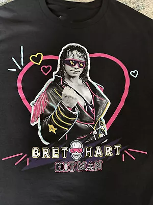 Bret Hitman Hart Black T-Shirt Cotton Tee For Men Size S-4Xl V064 • $20.99