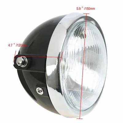 Motorcycle  Metal Headlight Headlamp Round For Honda CG125 CB125S PSB • $31.33