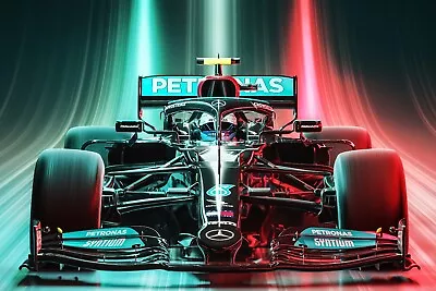 Front End Mercedes F1 Racing 4K Beauty AMG F1 W12 Poster 24x36 Inch • $25