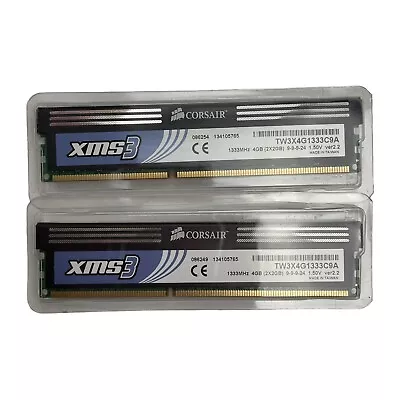 Corsair XMS3 4GB Kit (2x2GB) DDR3 1333 MHz PC3-10600 Memory RAM (TW3X4G1333C9A) • $9.99