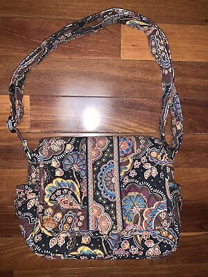 Vera Bradley Crossbody Shoulder Bag Lindsay Kensington Pattern Brown Paisley • $19.99