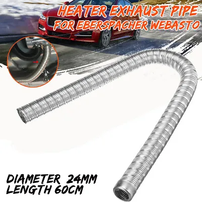 For Webasto Heater 24mm Stainless Steel Flexible Exhaust Pipe Dual Layer 60mm • $11.96