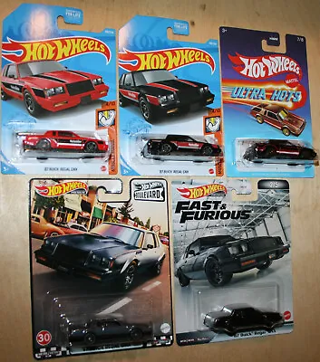 Hot Wheels 87 BUICK REGAL GNX Lot Of 5 2021-22 KROGER Boulevard ULTRA HOTS      • $29