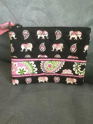 Vera Bradley Pink Elephants Zippered Coin Purse - Rare - Gently Used  • $39.95