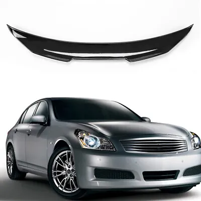 For Infiniti G35 G37 4/Door Sedan PSM Rear Trunk Spoiler Wing Lip Glossy Black • $119.99