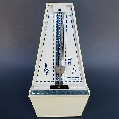 Vintage Seth Thomas Plastic Wind-up Music Metronome Model 1118 No Cover Works  • $29.54