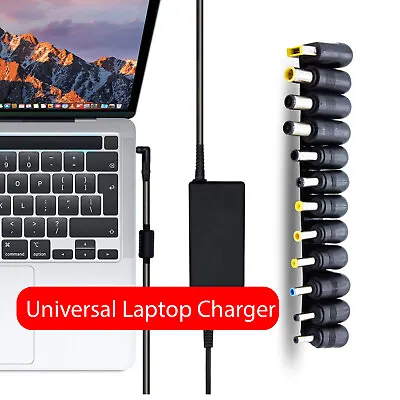 Multi-Voltages Universal 65W Max 12 Connections Laptop 240V Charger Adapter • £26.95
