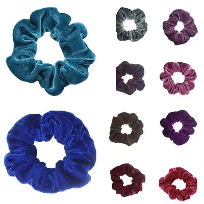 Fashion Luxury Soft Velvet Hair Scrunchies Ponytail Holder Stretchy Hair Bands O • $0.98